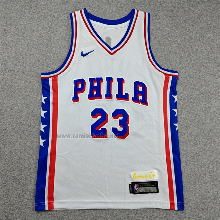 Camiseta Nino Philadelphia 76ers LeBron James NO 23 Association 2025-26 Blanco